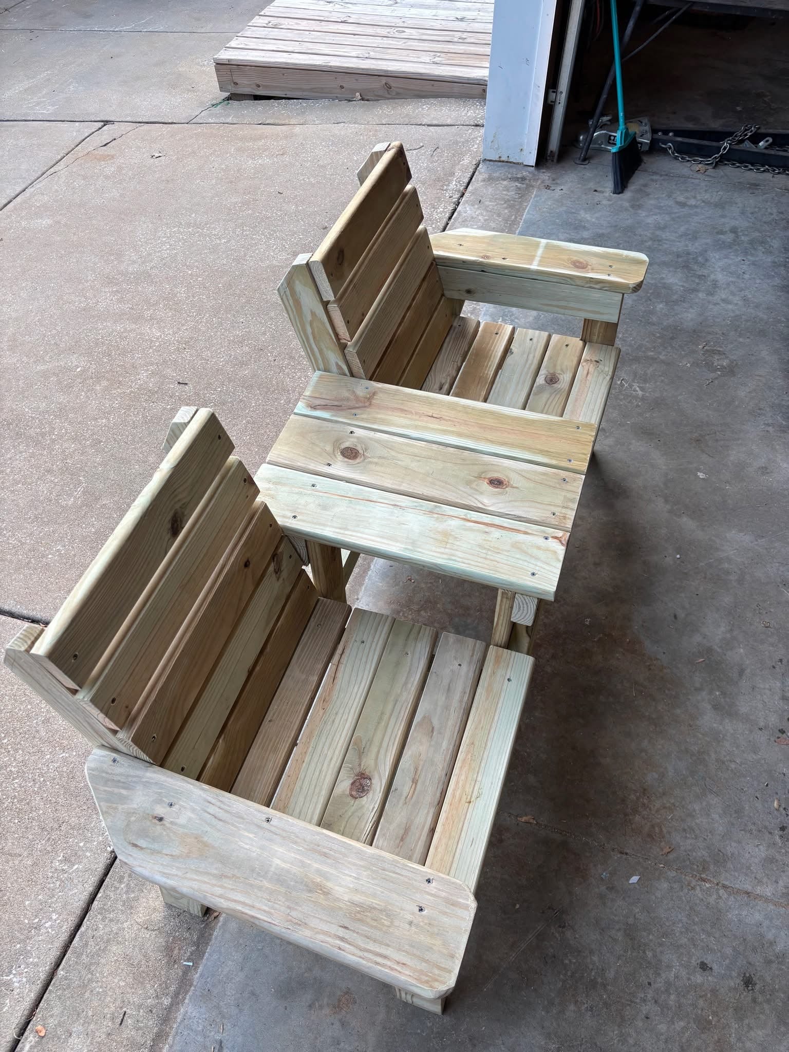 2 Seater Bench with table
